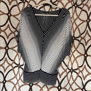 Chic Striped V-Neck Blouse